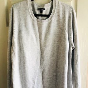 Hilary Radley knit top with chiffon accents